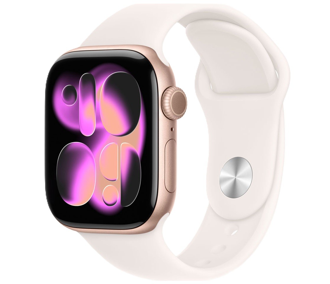 Apple Watch 11 GPS 42mm MEU04J/A Rose Gold/Light Blush Sport Band S/M